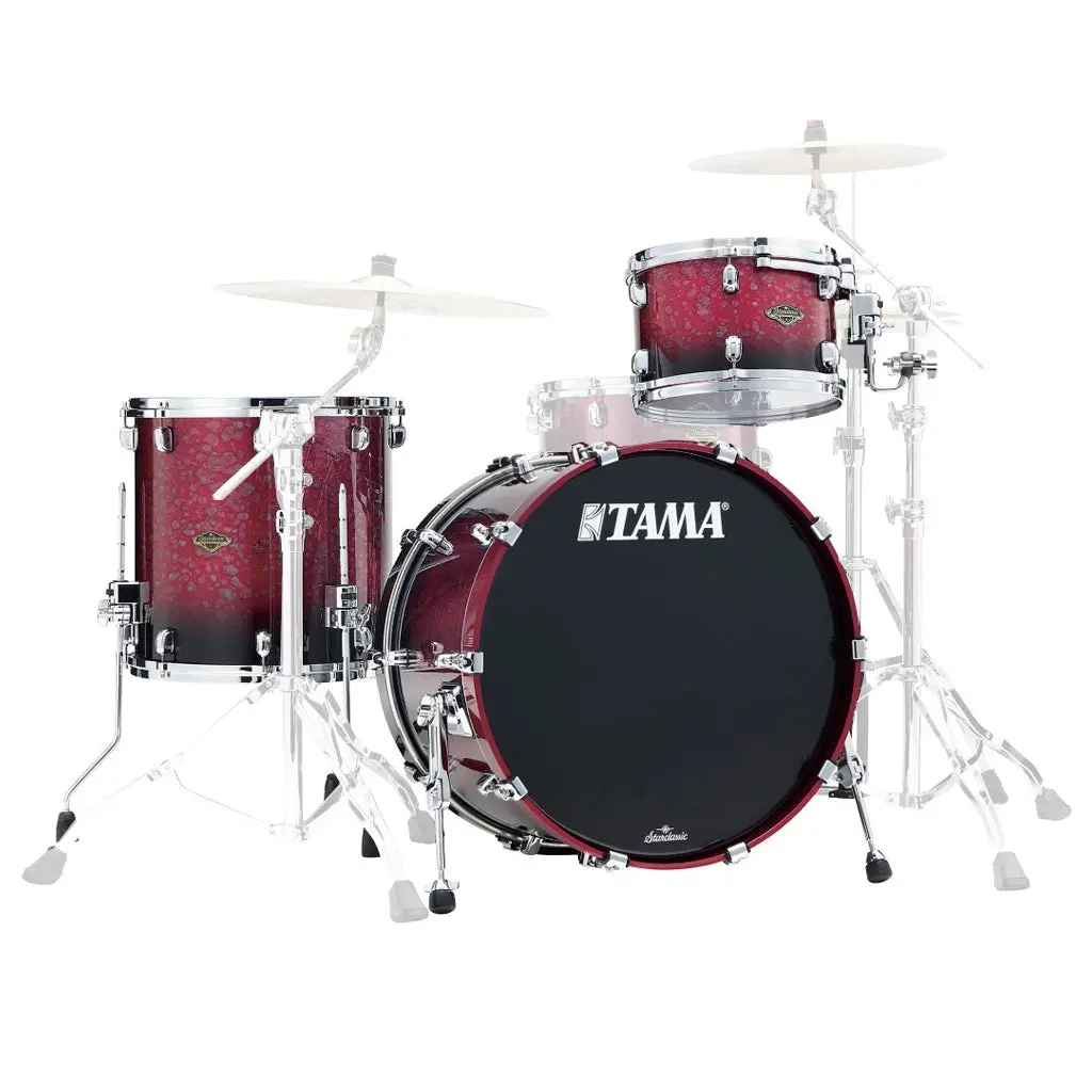 Tama Wbs32rzs Starclassic Walnut/Birch 3-Piece Shell Pack With 22" Bass Drum - Molten Dark Raspberry Fade 1