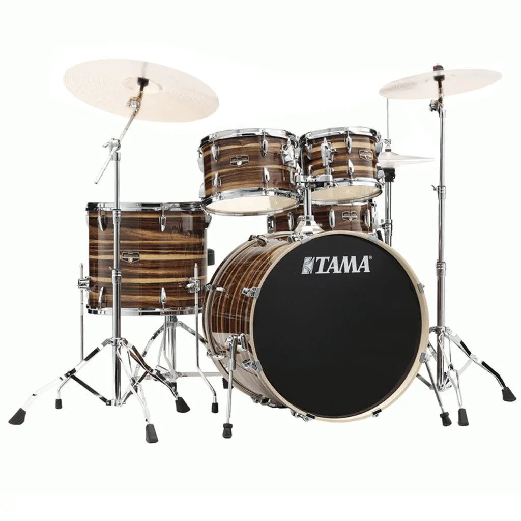 Tama Ip52h6w Imperialstar 5-Piece Complete Kit With 22" Bass Drum - Coffee Teak Wrap 1