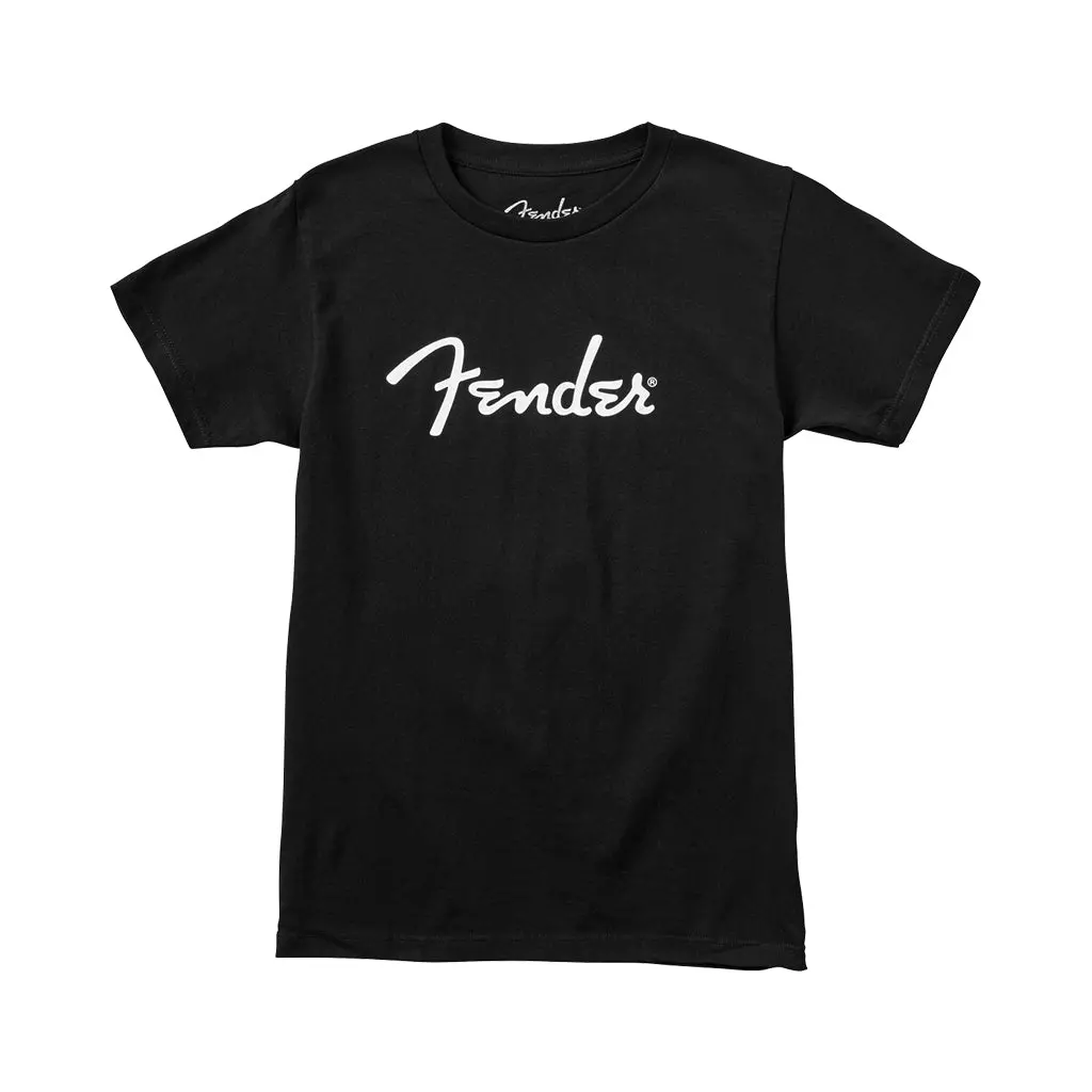 Fender Spaghetti Logo Black T-Shirt - Small 1