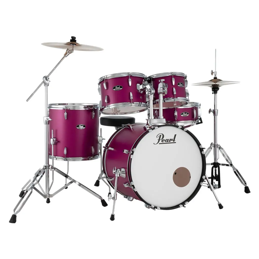 Pearl Roadshow 20" 5Pc Fusion Drum Kit With Hardware And Cymbals - Pink Metallic 1
