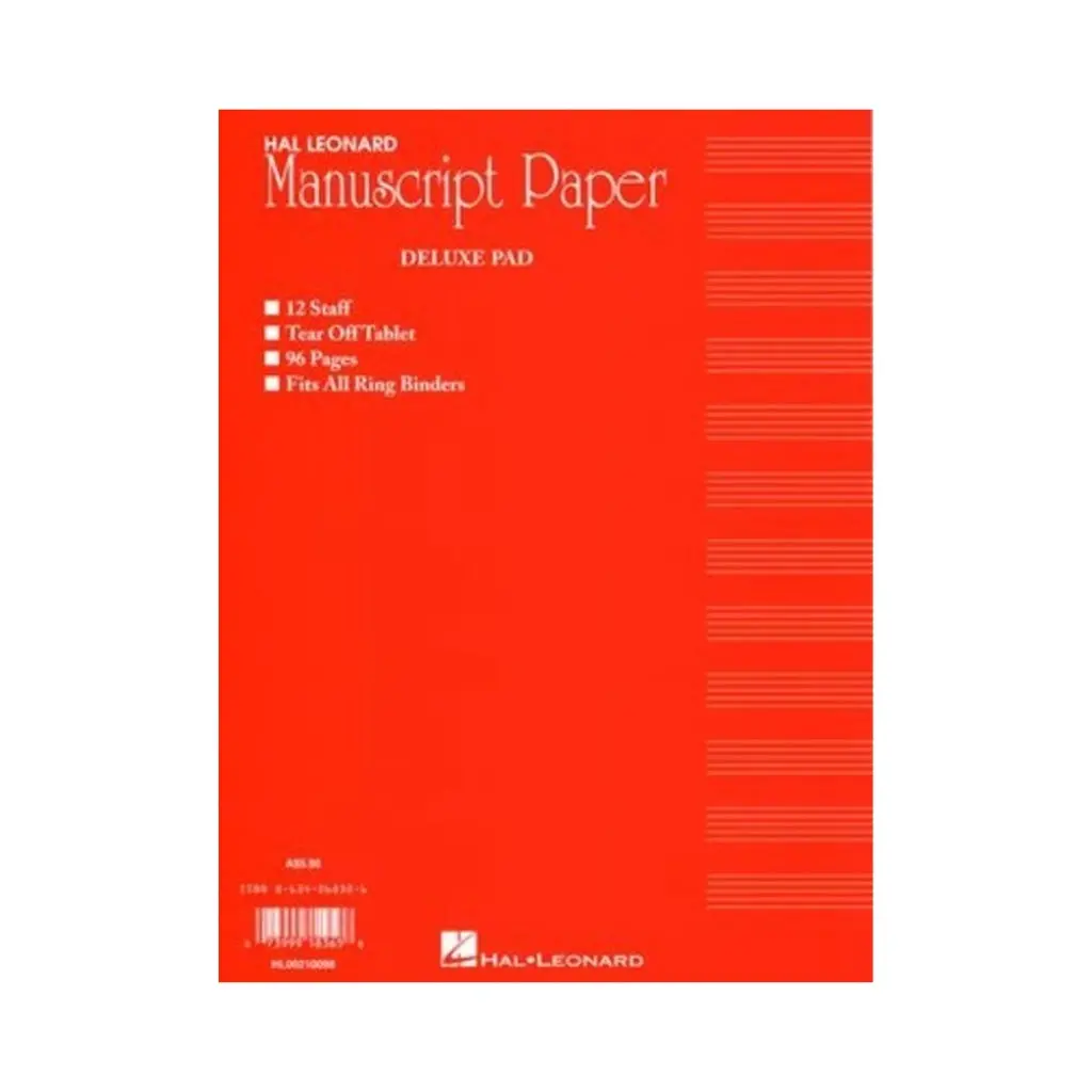 Hal Leonard Manuscript Paper Deluxe Pad 1