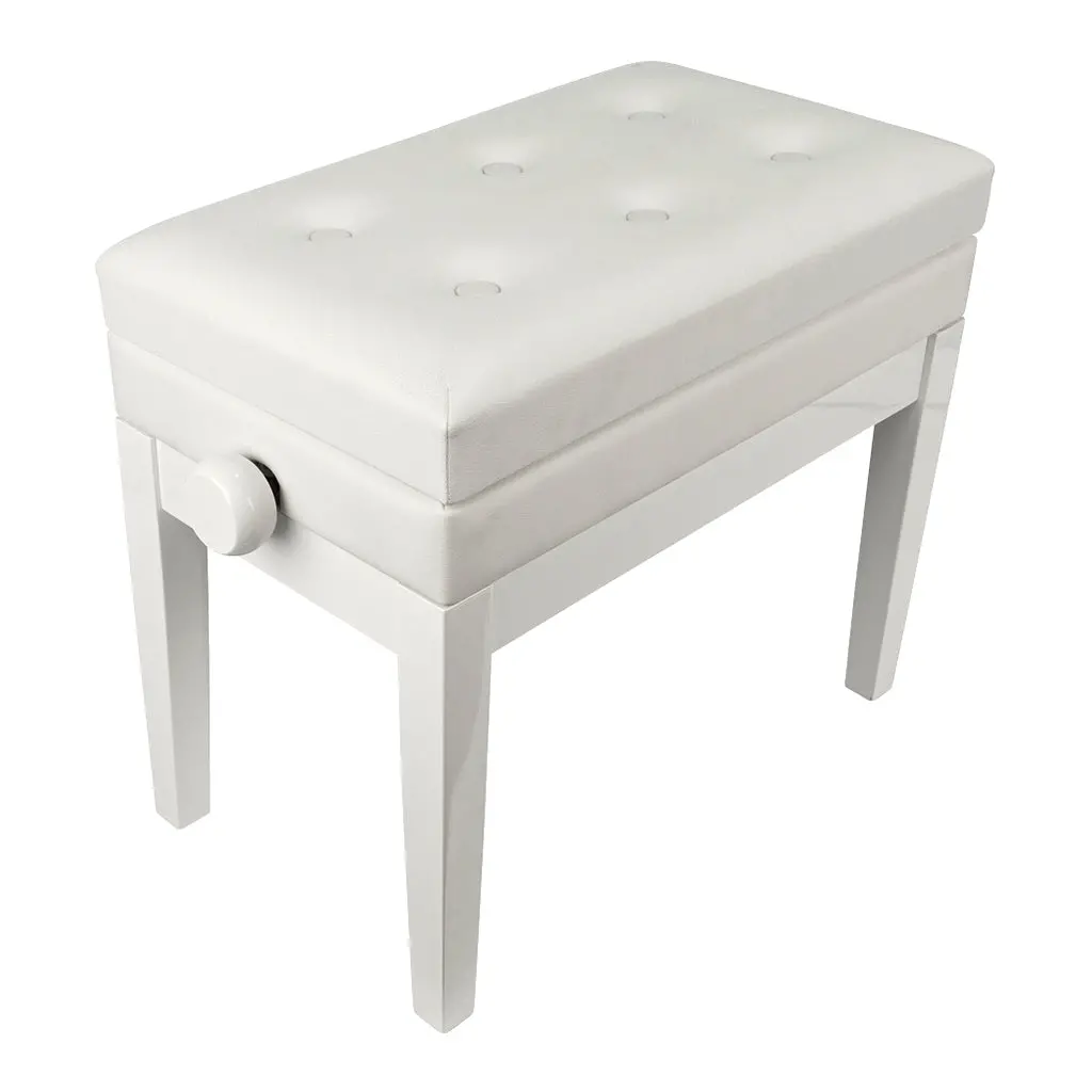 Beale Bpb220wh Piano Bench Plush Cushion W/Storage 1