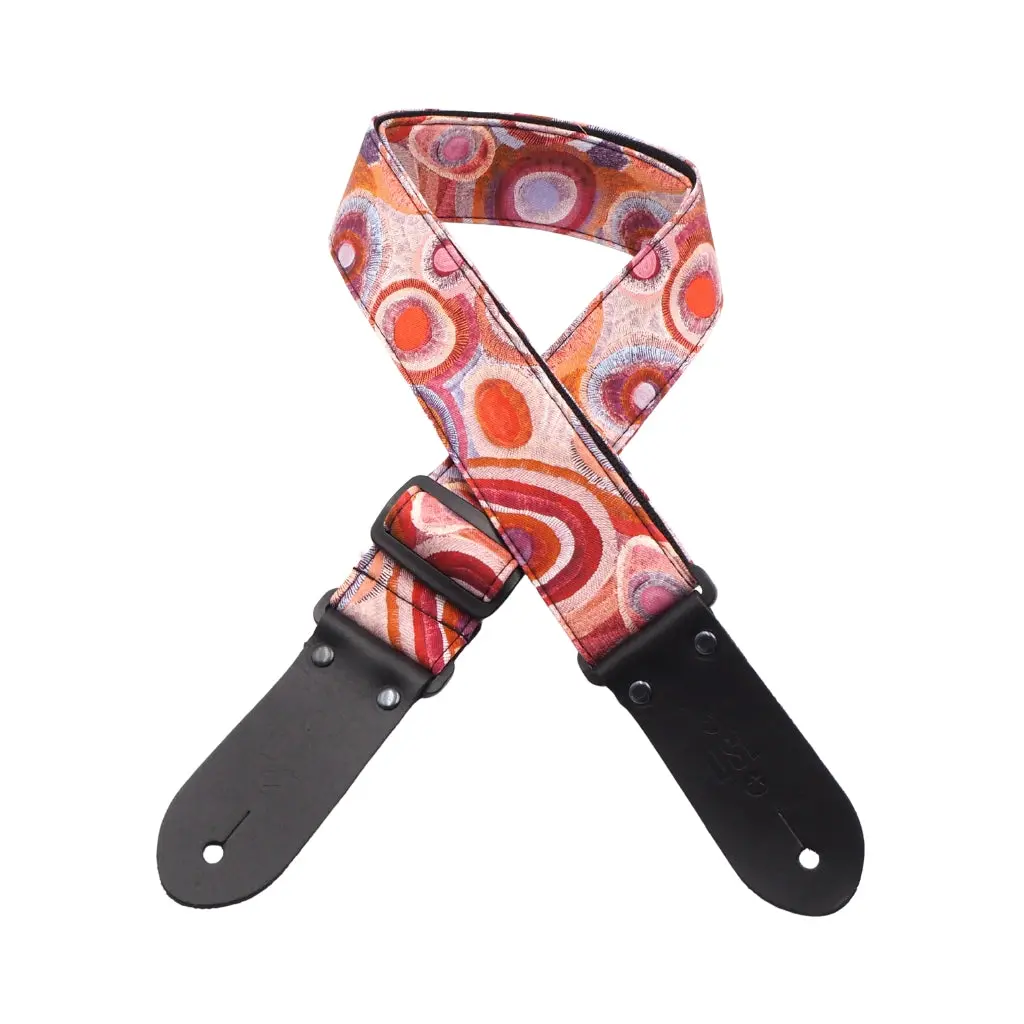 Dsl 2" Indigenous Handmade Fabric Guitar Strap - Spice Dreaming 1
