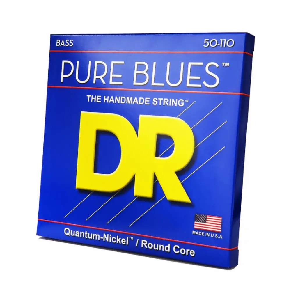 Dr Pure Blues Quantum-Nickel/Round Core Bass Guitar Strings - Heavy 50-110 1