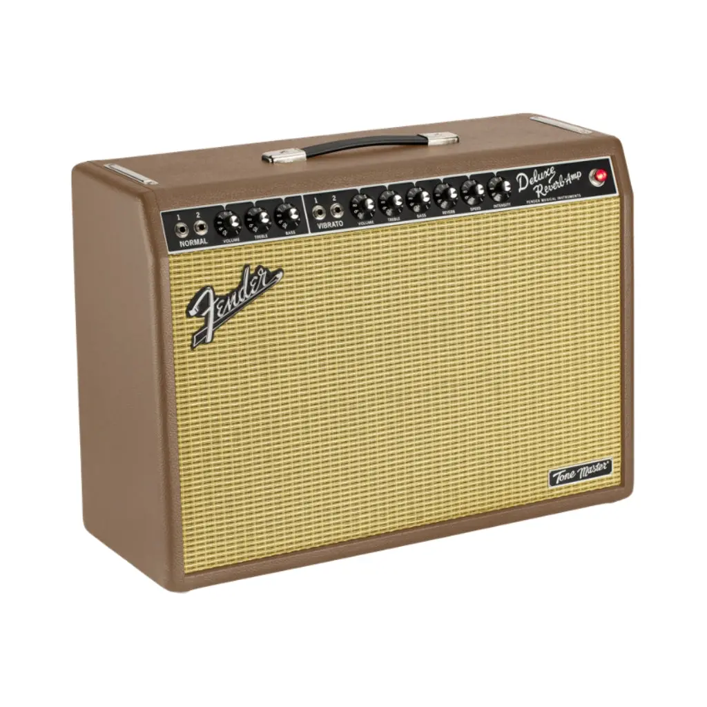 Fender Tone Master Deluxe Reverb 1 X 12-Inch Combo Amplifier - Brown Nubtex/Wheat 1