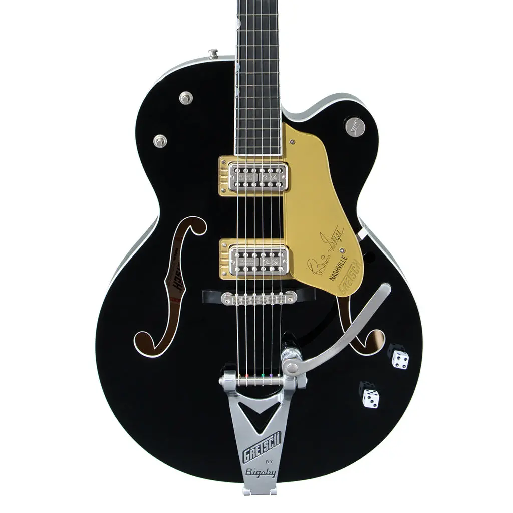 Gretsch G6120t-Bsnsh Brian Setzer Signature Nashville® Hollow Body With Bigsby®, Ebony Fingerboard, Black Lacquer 1