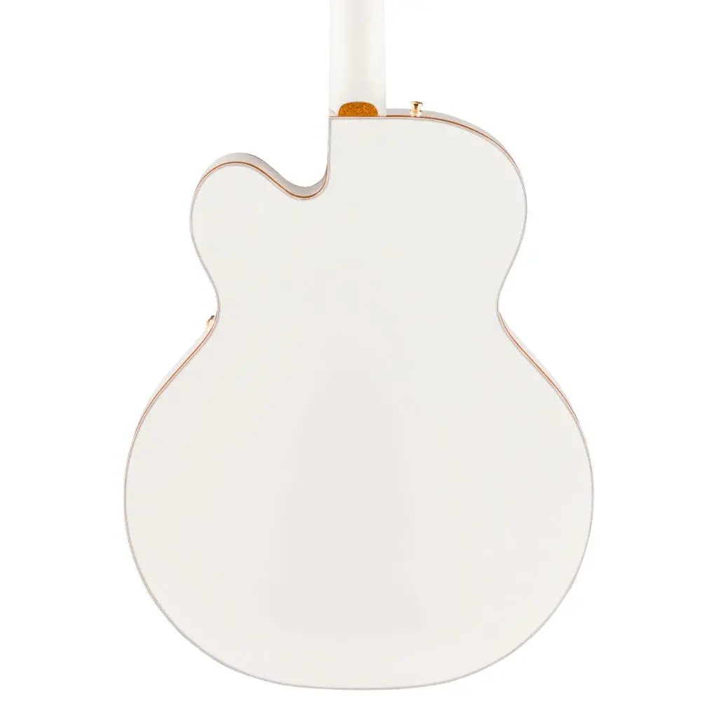 Gretsch Falcon Hollow Body Ebony Fingerboard With String Thru Bigsby And Gold Hardware - White 2