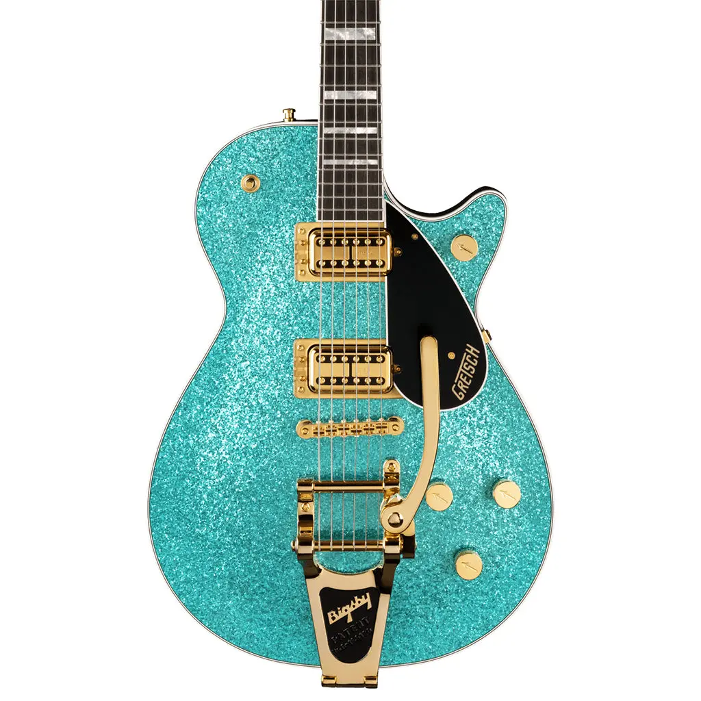 Gretsch G6229tg Limited Edition Players Edition Sparkle Jet™ Bt With Bigsby® And Gold Hardware, Ebony Fingerboard, Ocean Turquoise Sparkle 1