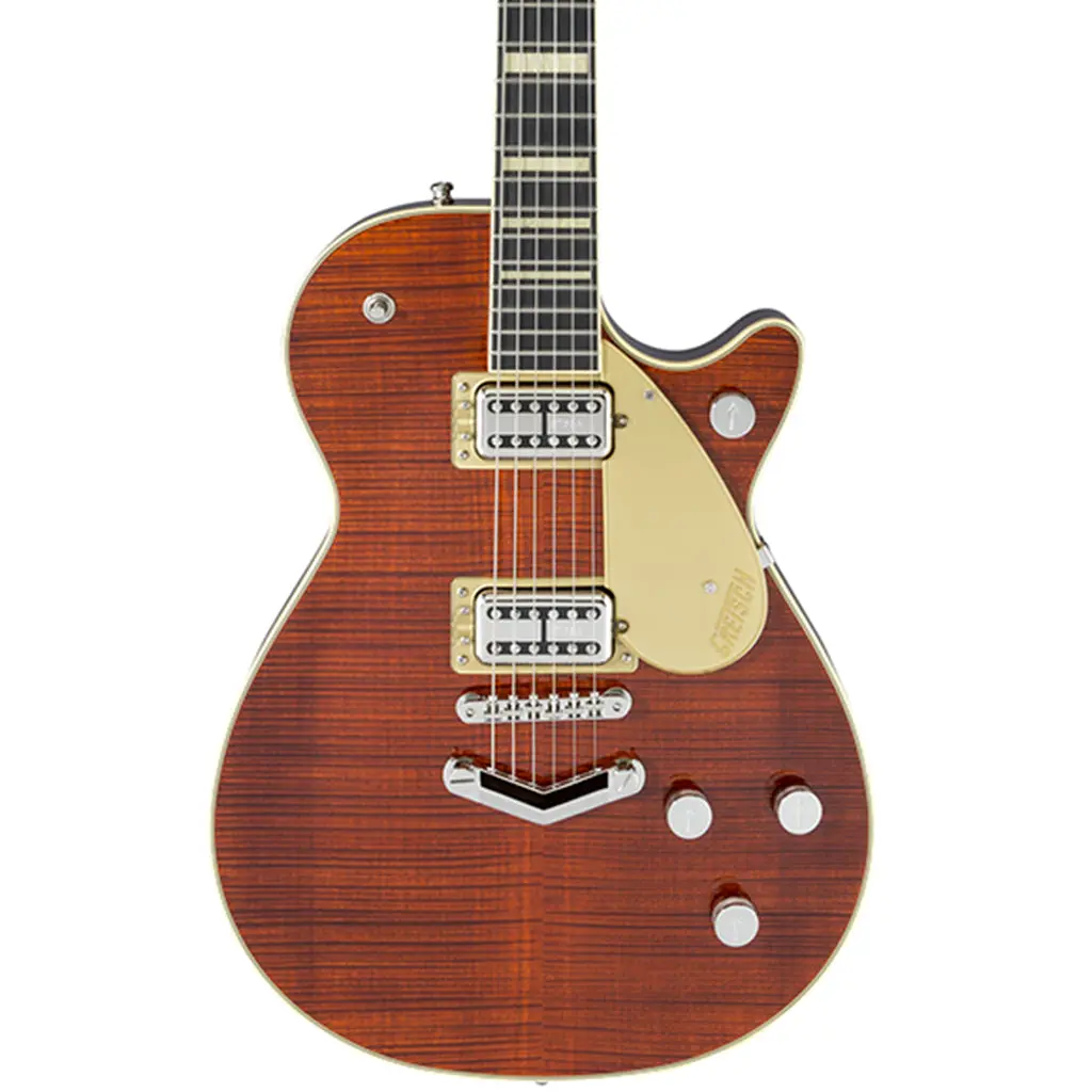 Gretsch G6228fm-Pe Players Edition Jet - Flame Maple Bourbon Stain 1