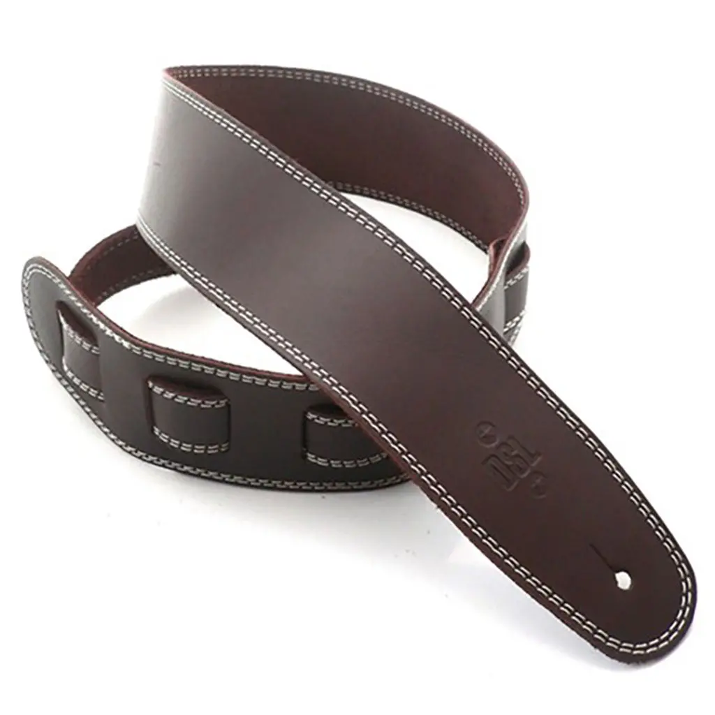 Dsl Sge25-17-3 Strap 2.5" Single Ply Brown With Beige Stitch 1