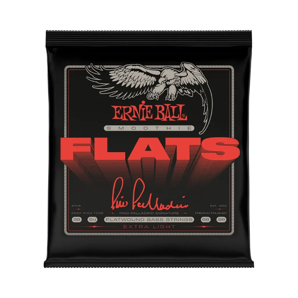 Ernie Ball 2748 Pino Palladino Smoothie Flats Electric Bass Guitar Strings - .038-.98 Extra Light 1