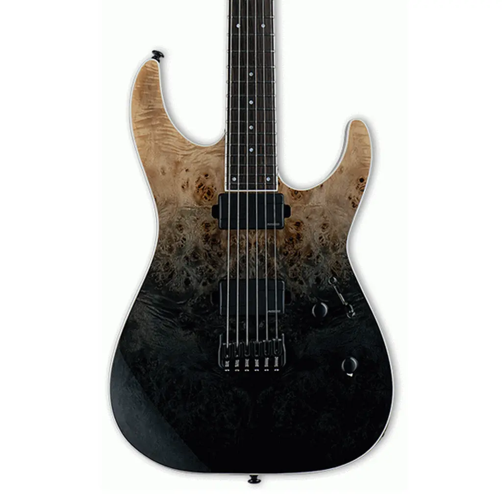 Esp Ltd M-1000Ht Burled Poplar Top Fishman Fluence Pickups - Black Fade 1
