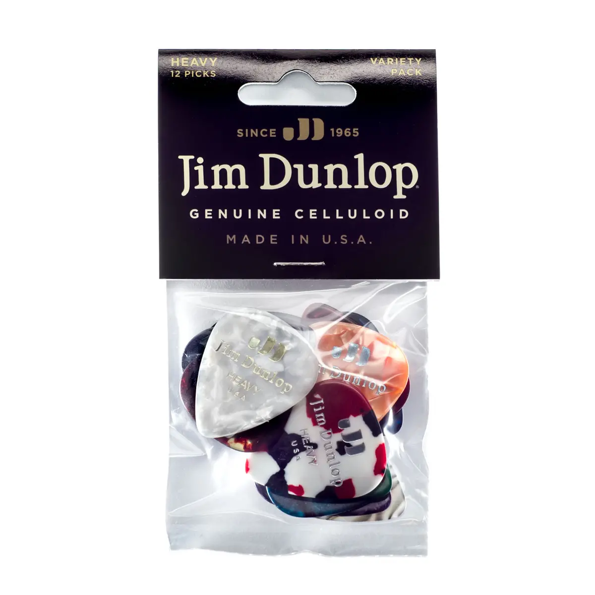 Dunlop Jpvp107 - Heavy Celluloid Variety Picks 12Pk 1