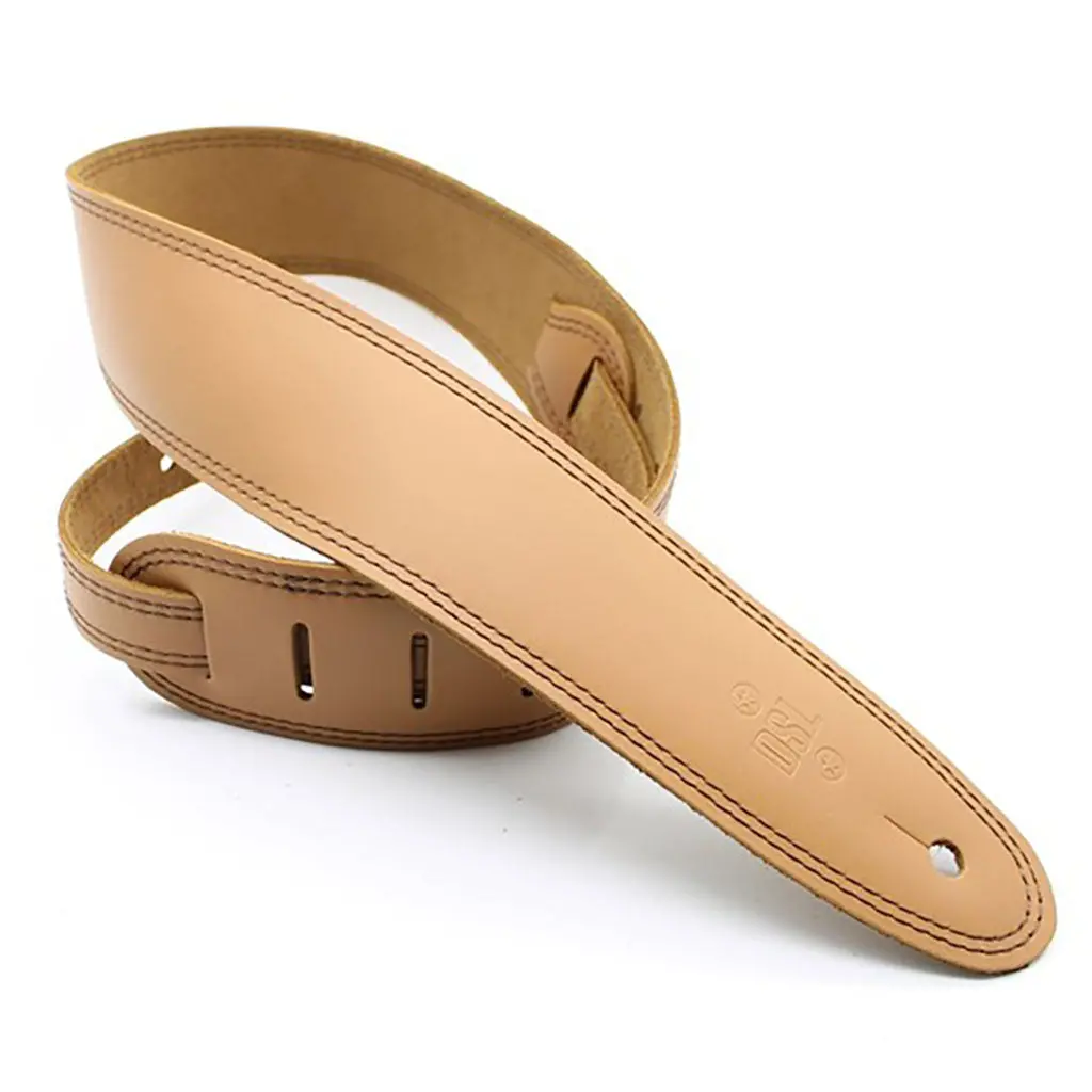 Dsl Sge25-18-2 Strap 2.5" Single Ply Tan With Brown Stitch 1