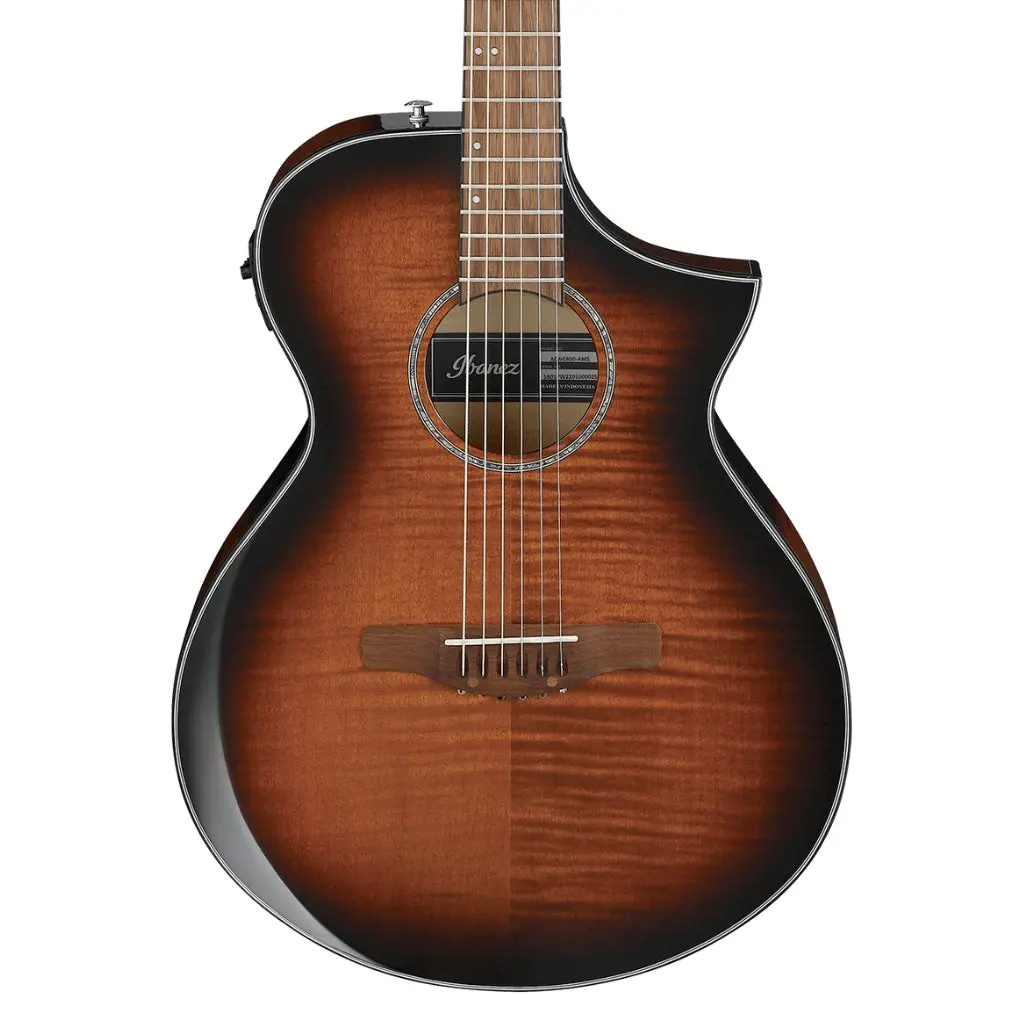 Ibanez Aewc400 High Gloss Acoustic-Electric Guitar - Amber Sunburst 1