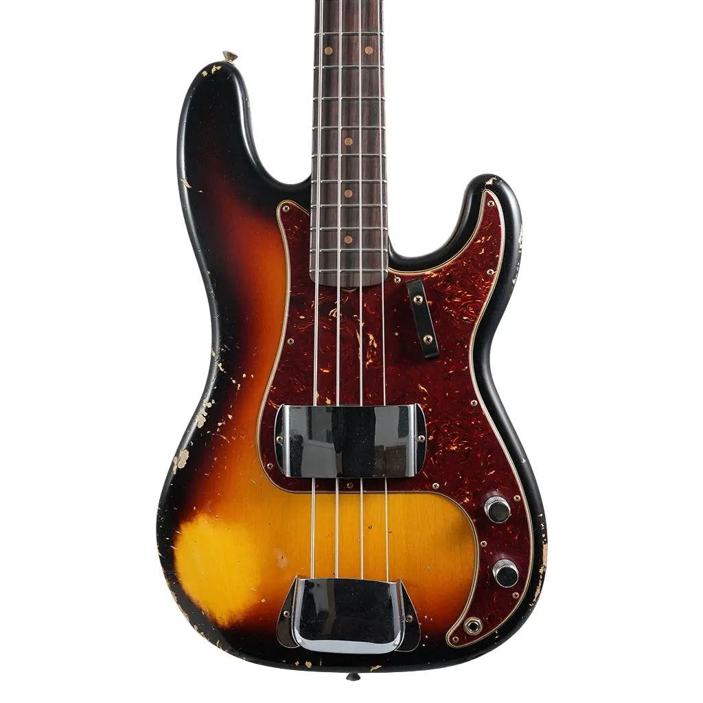 Fender Custom Shop Limited Edition ’59 Heavy Relic Precision Bass - 3-Color Sunburst, Rosewood Fingerboard 1