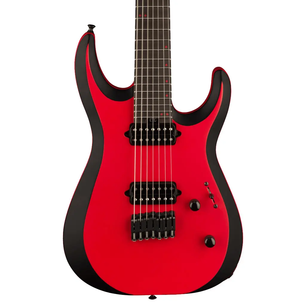 Jackson Pro Plus Series Dk Modern Mdk7 Ht, Ebony Fingerboard, Satin Red With Black Bevels 1