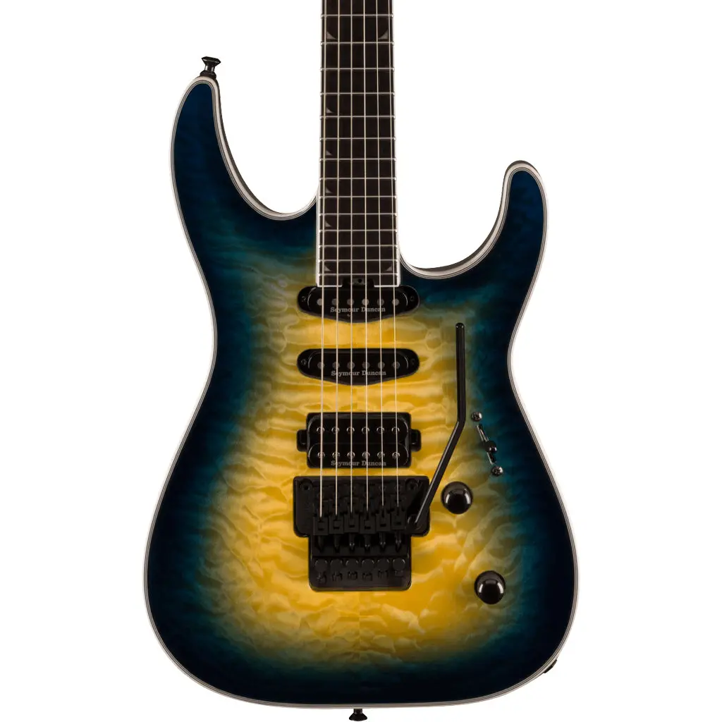 Jackson Pro Plus Series Soloist™ Sla3q, Ebony Fingerboard, Amber Blue Burst 1