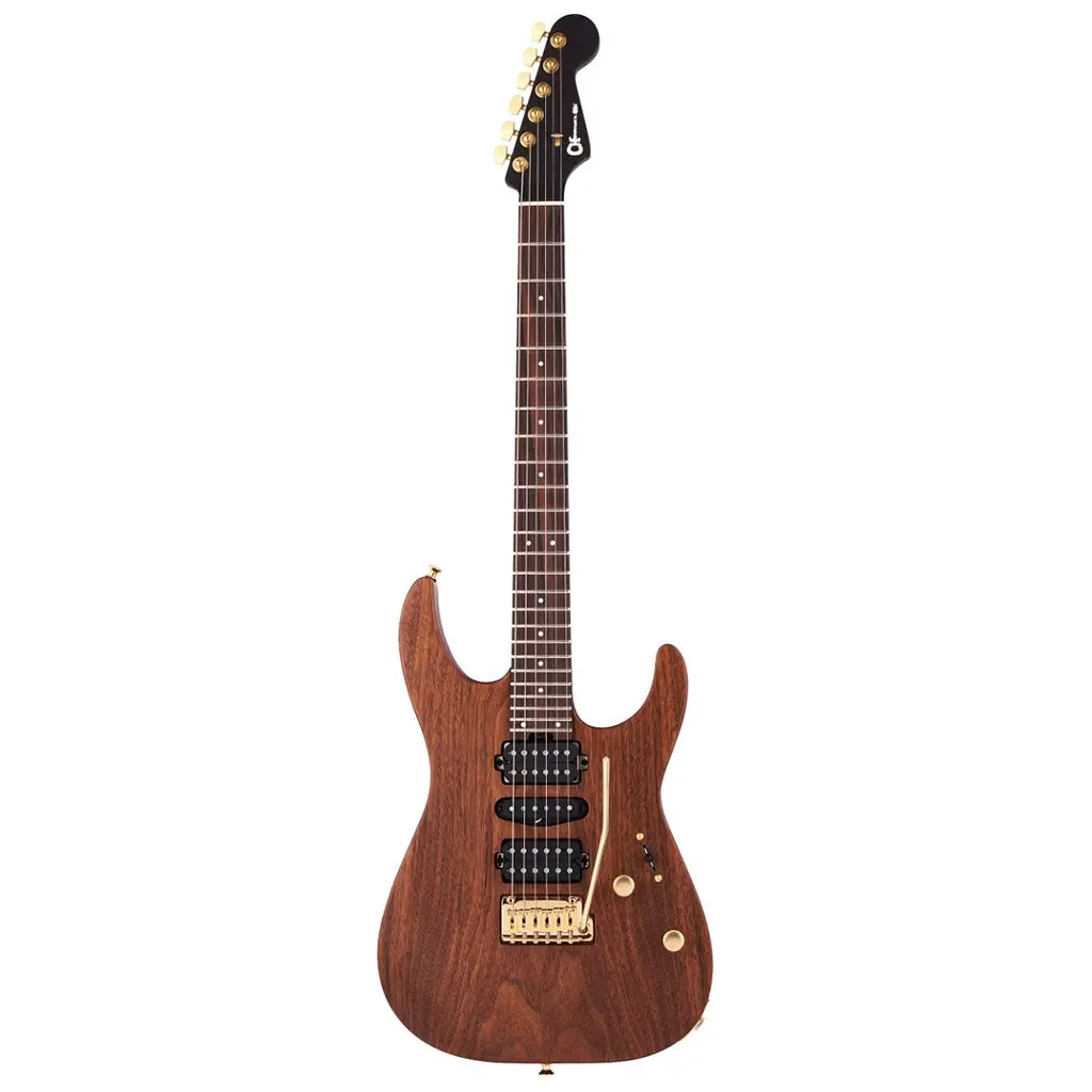 Charvel - Mj Dk24 Hsh 2Pt E Mahogany With Figured Walnut - Streaky Ebony Fingerboard - Natural 2