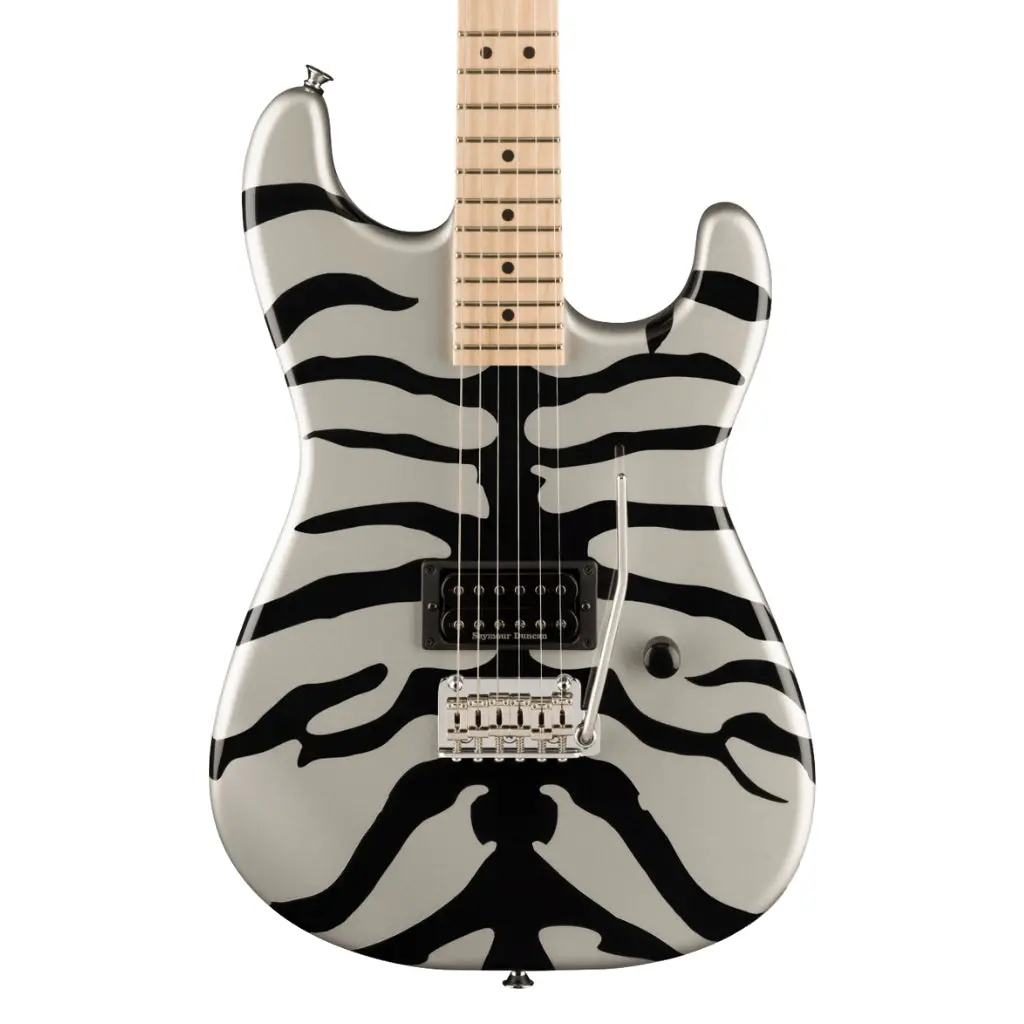 Charvel Super Stock Sd1 H 2Pt M With Maple Fingerboard - Silver Bengal 1
