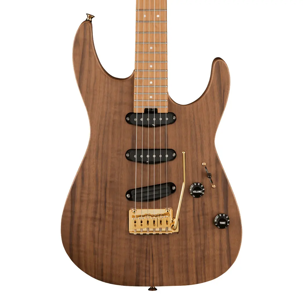 Charvel Pro-Mod Dk22 Sss 2Pt Cm Mahogany With Walnut, Caramelized Maple Fingerboard, Natural 1