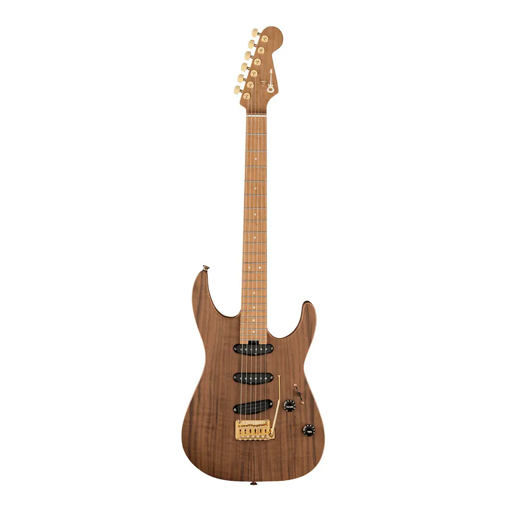 Charvel Pro-Mod Dk22 Sss 2Pt Cm Mahogany With Walnut, Caramelized Maple Fingerboard, Natural 2