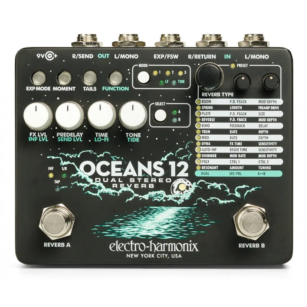 Electro-Harmonix Oceans 12 Reverb Pedal 1
