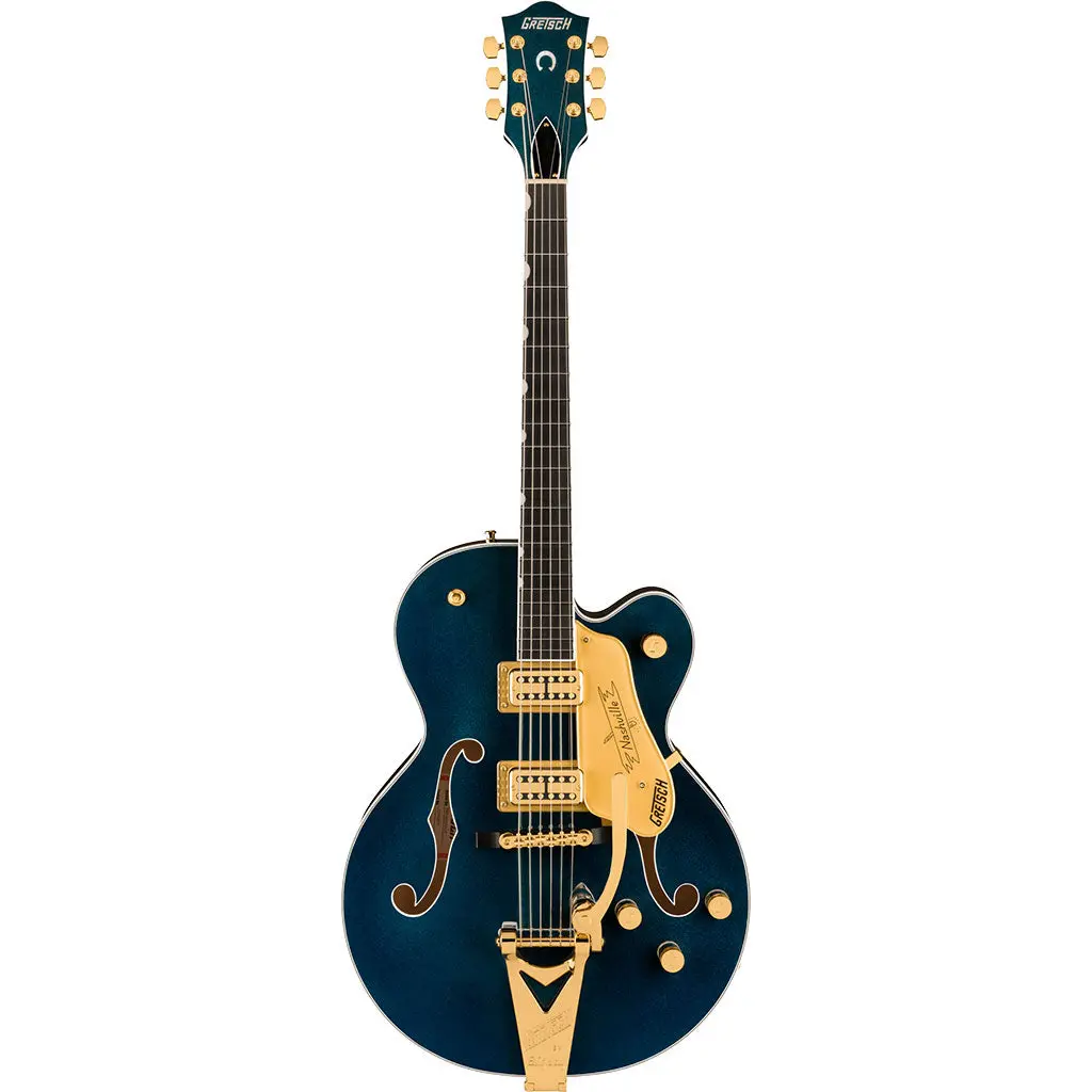 Gretsch Nashville Hollow Body Ebony Fingerboard With String Thru Bigsby And Gold Hardware - Midnight Sapphire 2