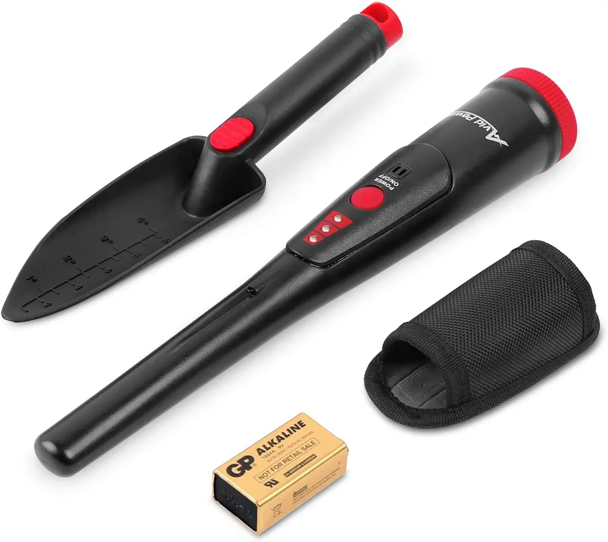 Avid Power Pinpointer Metal Detectors 360° Scanning Led Range Indicators & Buzzer Vibration Pinpointing Finder Probe With Belt Holster Shovel And 9V Battery For Adults And Kids 1
