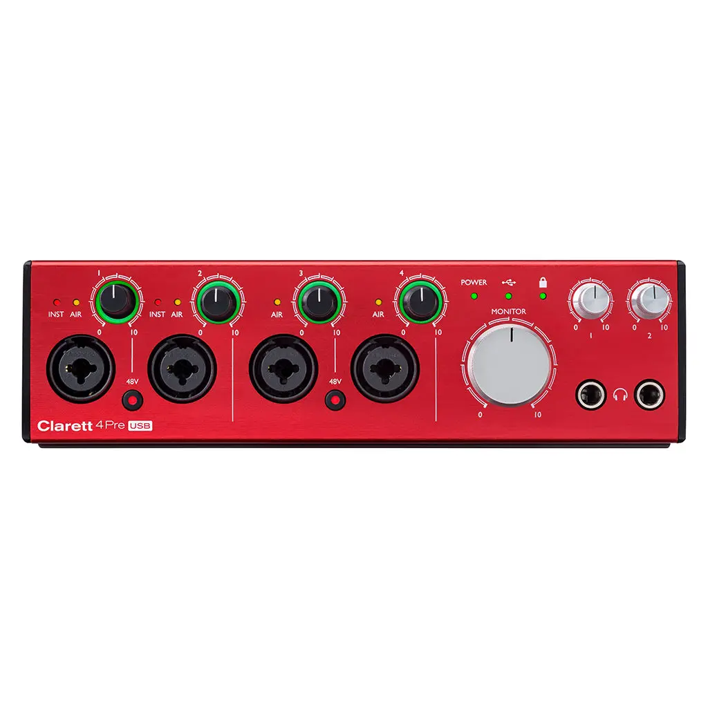 Focusrite Clarrett 4Pre Usb  10 In 4 Out Audio Interface 1