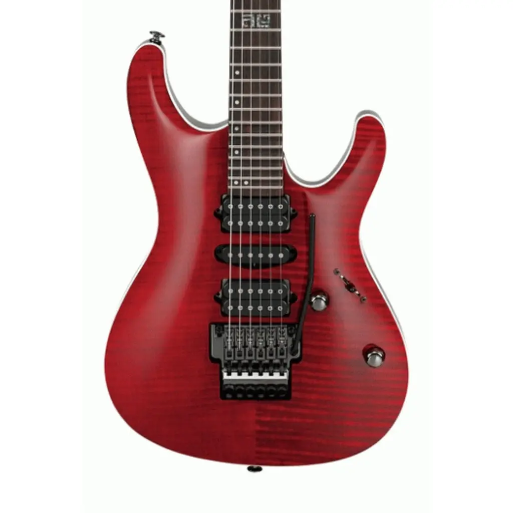 Ibanez - Kiko100 Kiko Signature Model Electric Guitar With Case - Transparent Ruby Red 1