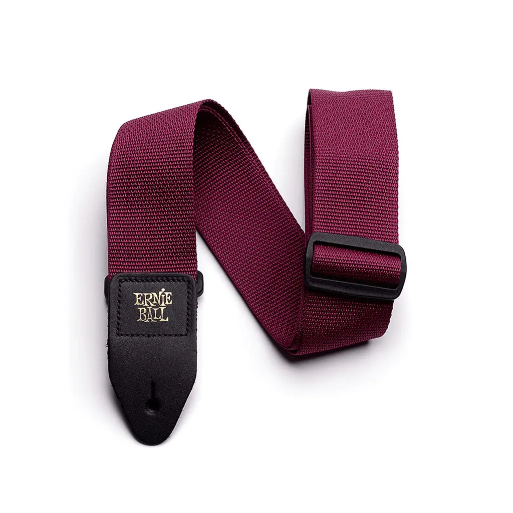 Ernie Ball Polypro Guitar Strap, Burgundy 1