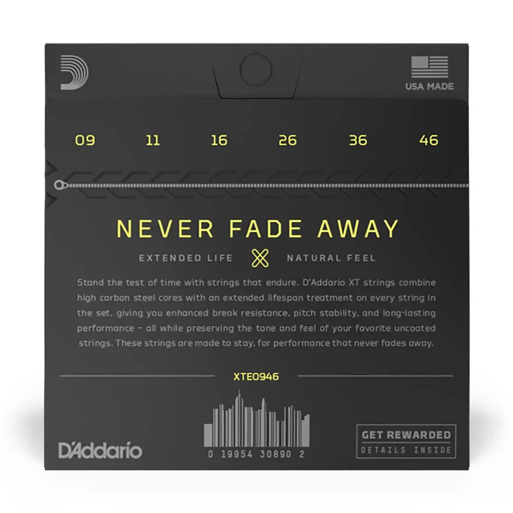 D'addario - Xte0946 - Xt Electric Guitar Super Light/Red Bottom 9-46 - Electric Guitar Strings 2