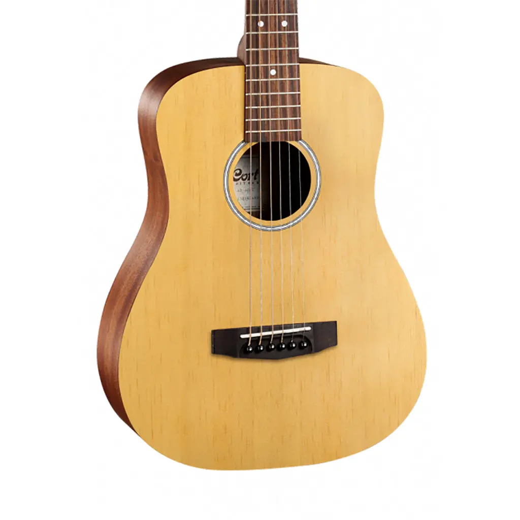 Cort Ad Mini Op Dreadnought Guitar Open Pore W/ Bag 1