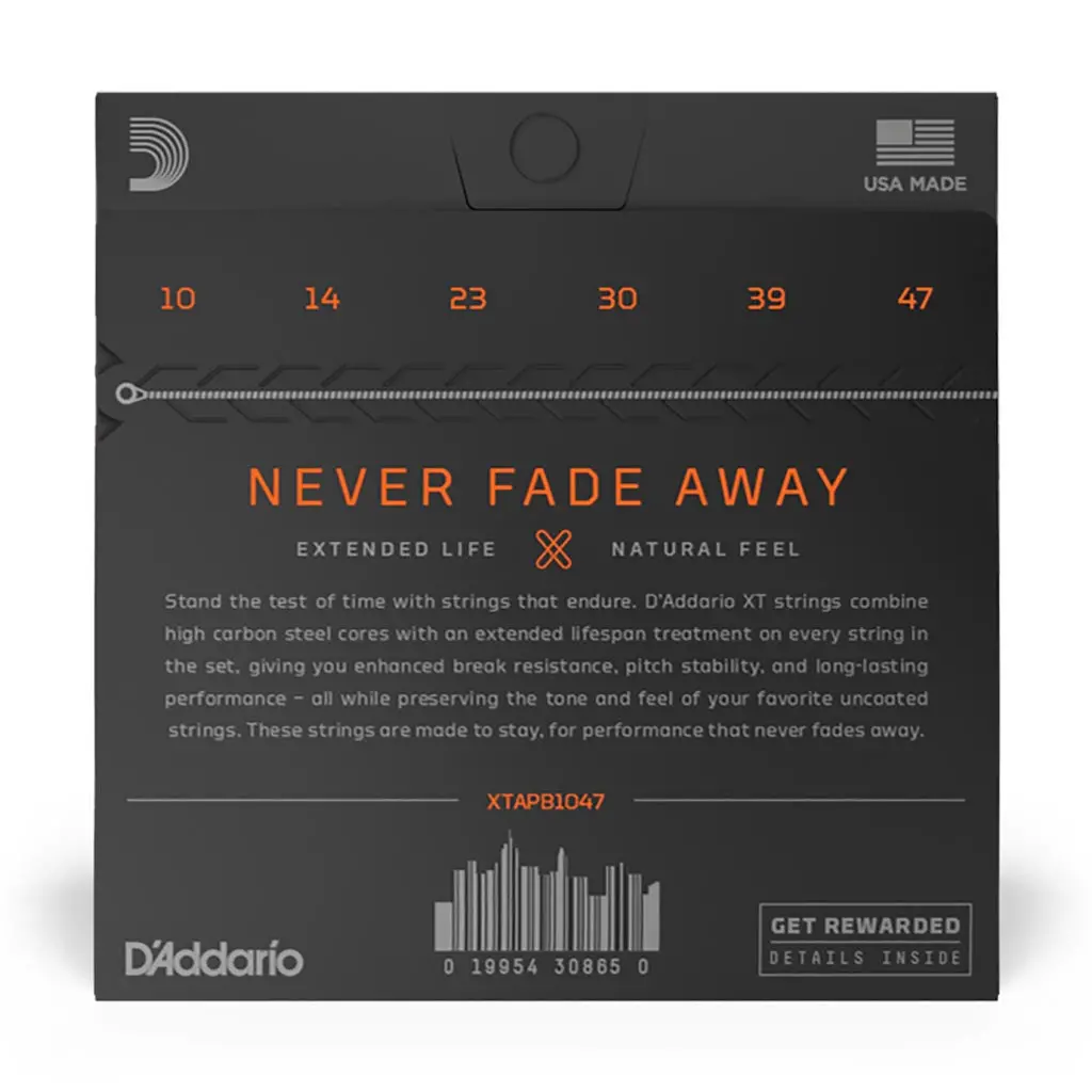D'addario - Xtapb1047 - Xt Acoustic Phosphor Bronze X Light 10-47 - Acoustic Guitar Strings 2