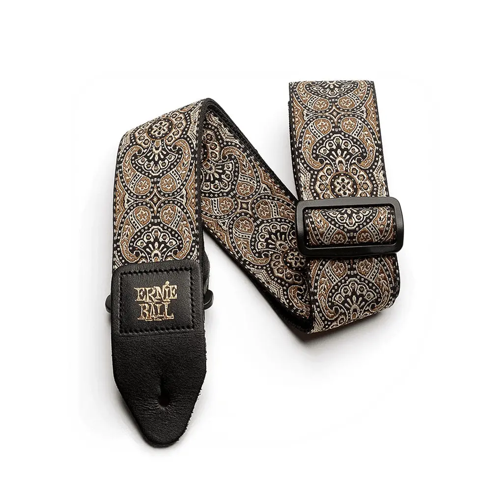 Ernie Ball Jacquard Strap - Gold And Black Paisley 1