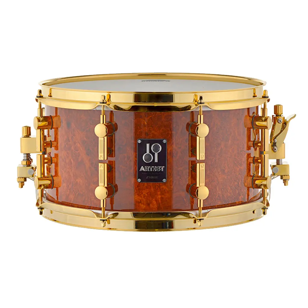 Sonor As 1307 Am Sdw Artist Series 13"X7" Maple Snare Drum With Gold Hardware - Amboina High-Gloss 1