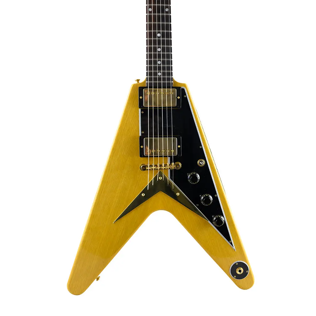Gibson Custom Shop '58 Korina Flying V - Black Guard 1