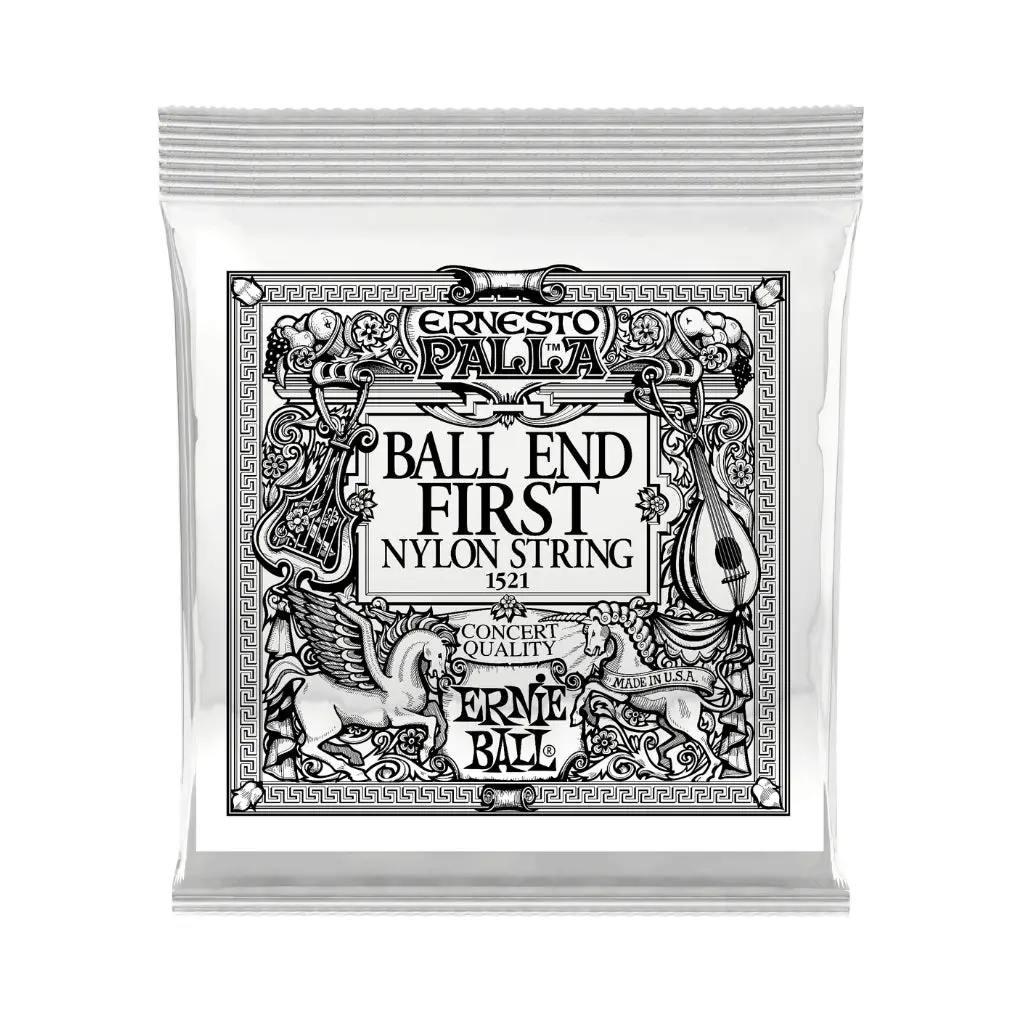 Ernie Ball 1502 1St Ernesto Palla Nylon Ball End Classical Guitar Strings - .028, Black, 6 Pack 1