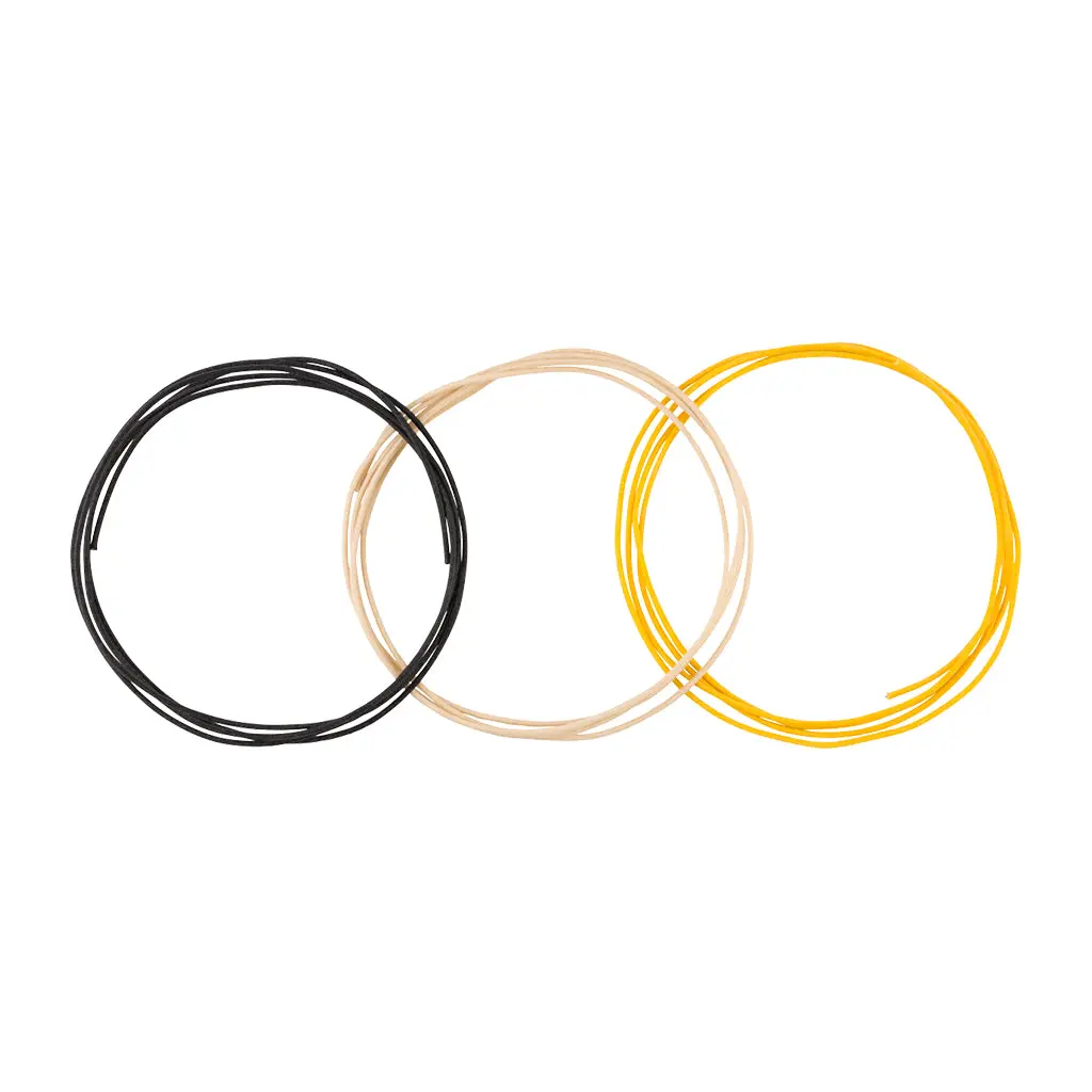 Fender 5' Pure Vintage Cloth Wire 22 Awg - Black/White/Yellow 1