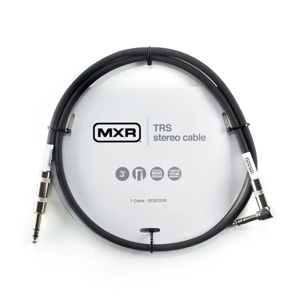 Mxr Dcist03r Stereo Cable - Trs Male To Right Angle Trs Male - 3 Foot 1