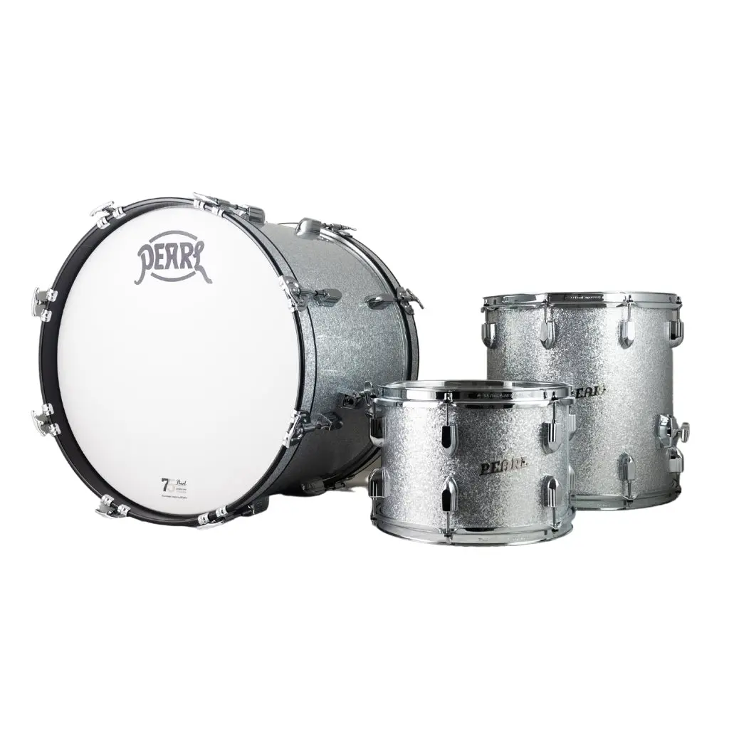 Pearl 75Th Anniversary President Series Deluxe 22" 3-Piece Shell Pack Lauan - Silver Sparkle 1