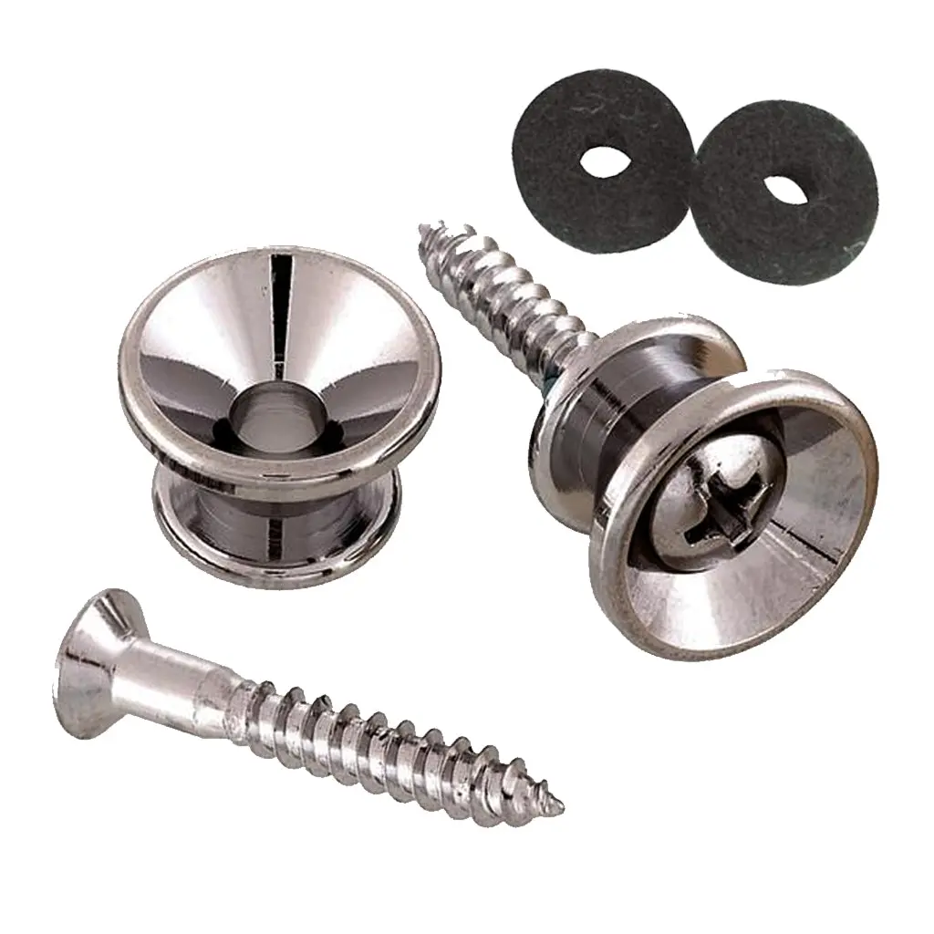 Strap Buttons 16.0 With Black Felt  Washer And Chrome 4 Mm X 30 Mm Screw 1