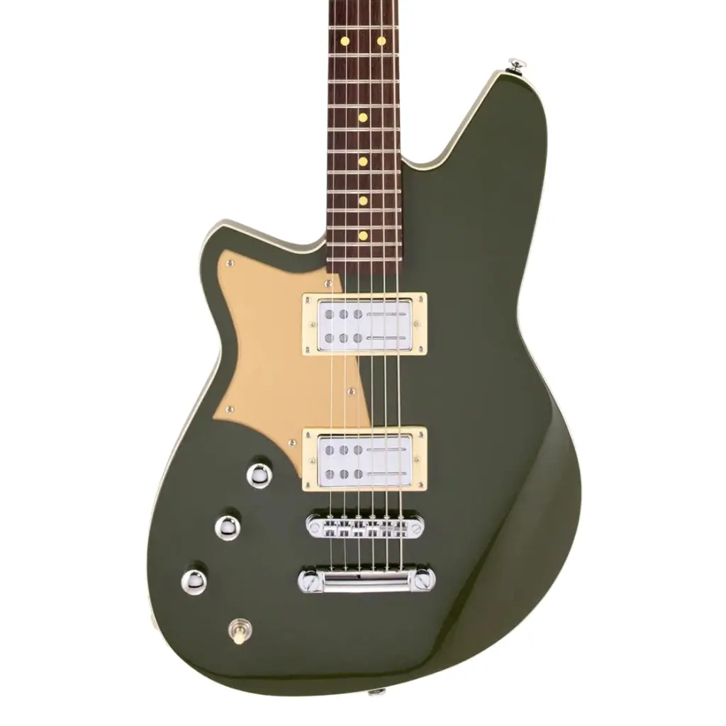 Reverend Descent Ra Left Handed Baritone Electric Guitar - Army Green 1