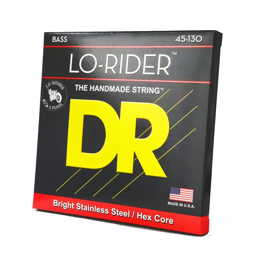 Dr Lo-Rider Stainless Steel 5-String Bass Guitar Strings - Medium To Heavy 45-130 1