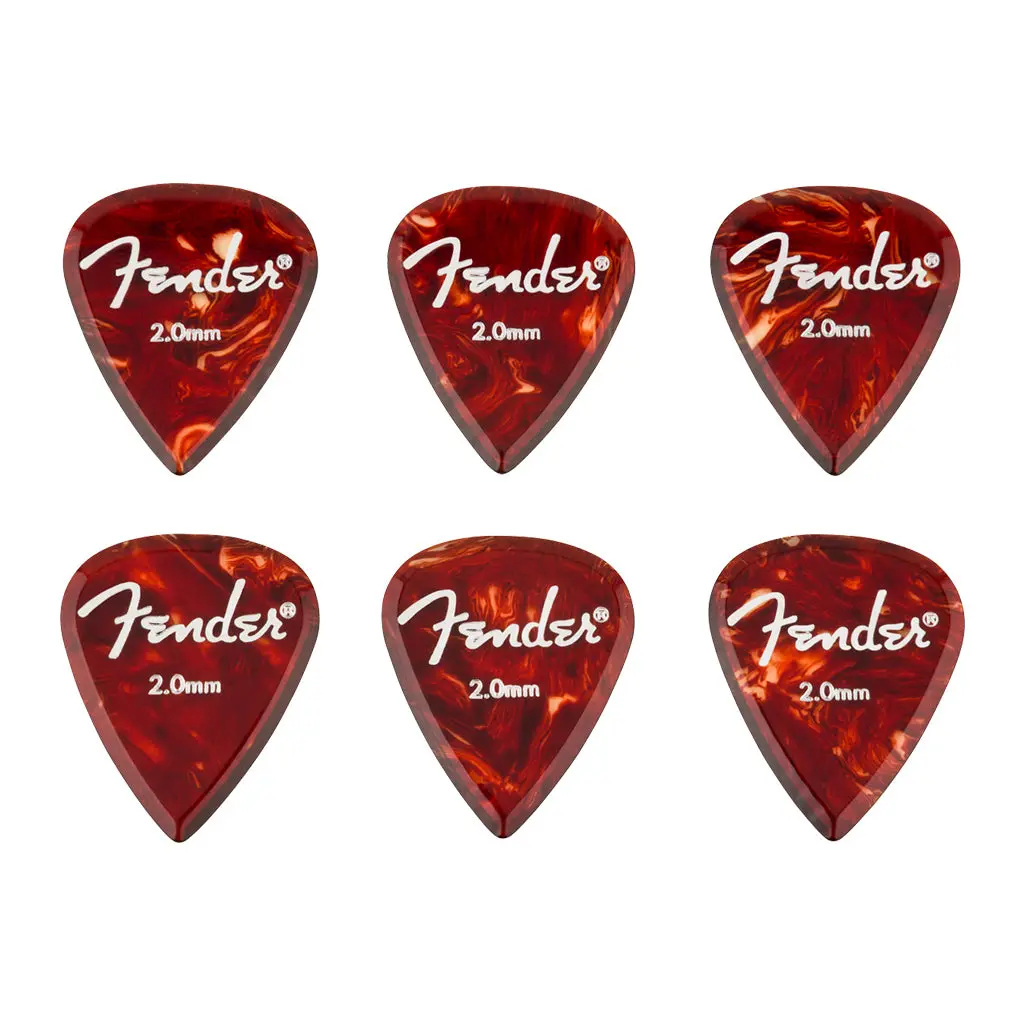 Fender Aero Acrylic 2.0Mm Guitar Picks - 6 Pack 1