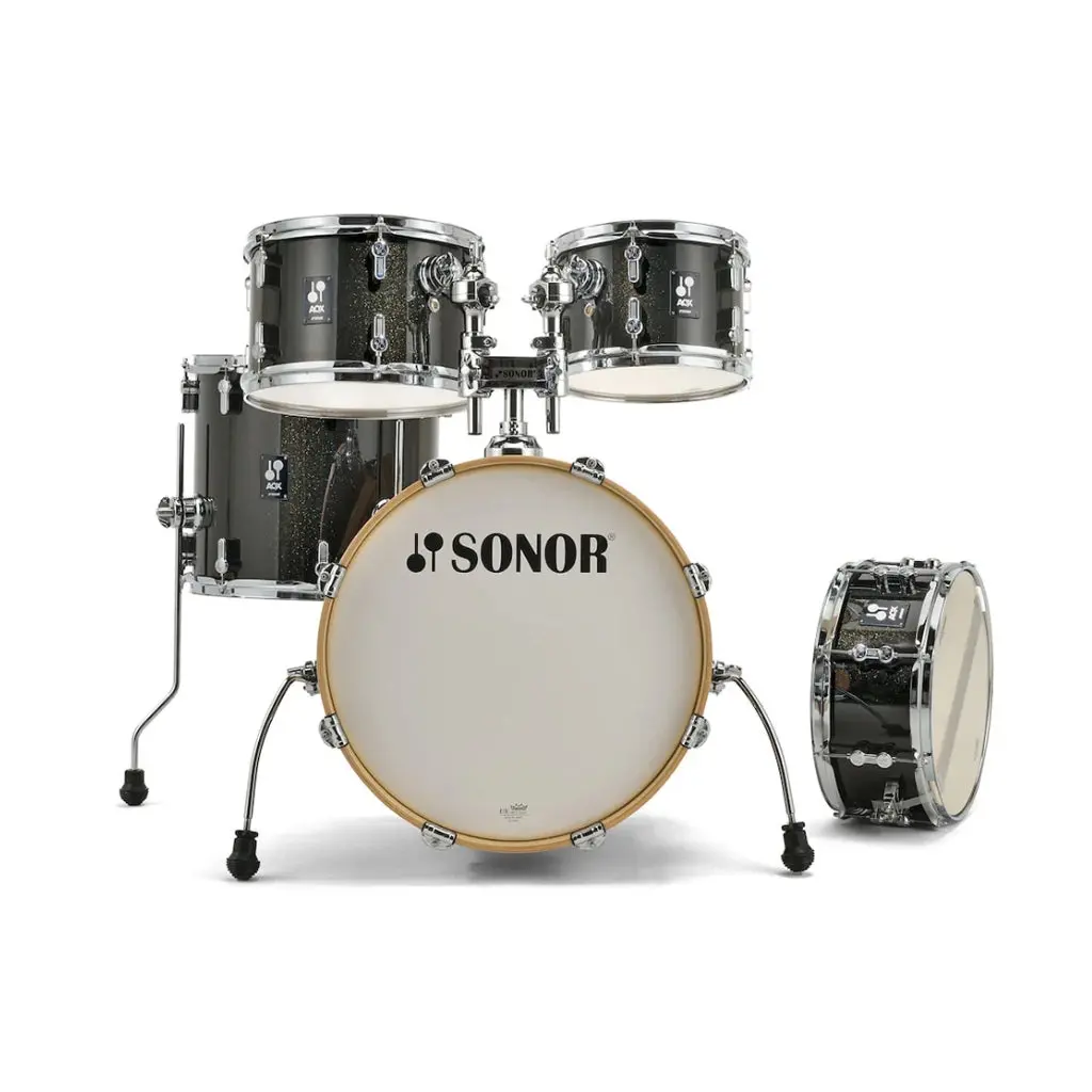 Sonor Aqx Kids 5-Piece Drum Set - Black Midnight Sparkle 1