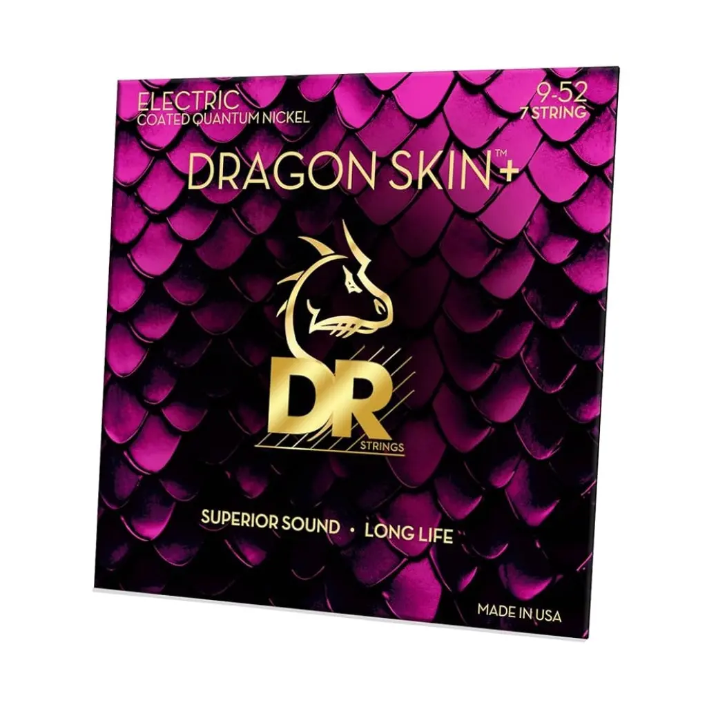 Dr Strings Dragon Skin+ Quantum Nickel 7-String Electric Guitar Strings - Light 9-52 1