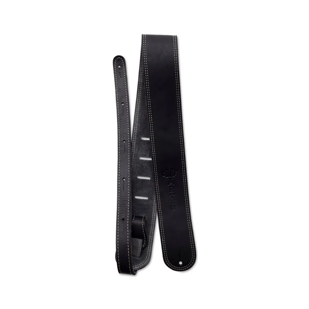 Martin Ball Glove Leather And Suede Guitar Strap - Black 1