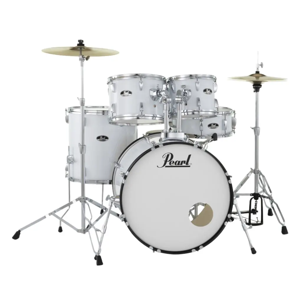 Pearl Roadshow 22" 5Pc Drum Kit Package With Cymbals - Pure White 1